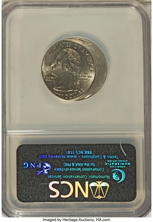 image for: 2006-P 25C South Dakota Quarter--Damaged, Struck 20% Off Center--NCS. UNC Details....
