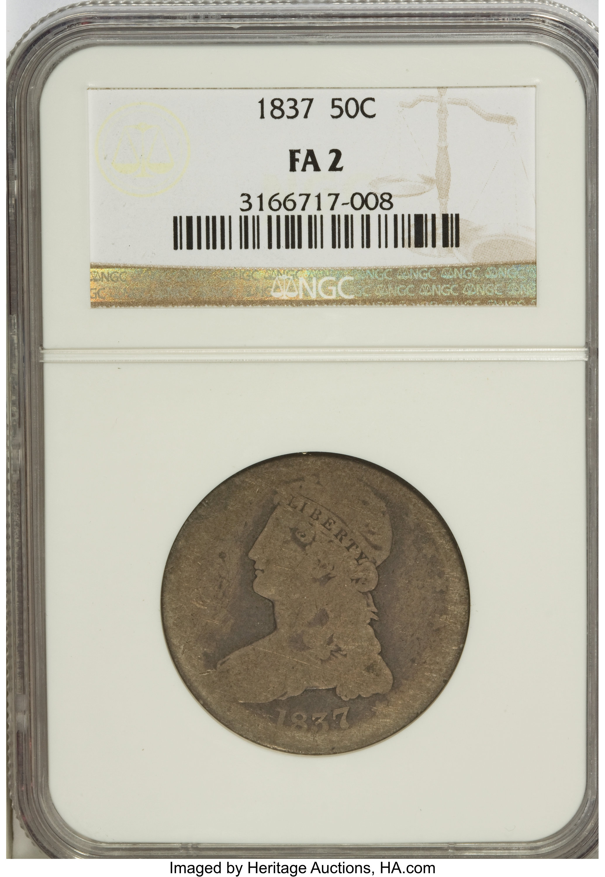 1837 50c Reeded Edge G6 thumbnail 9