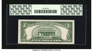 image for: Fr. 1657 $5 1953B Silver Certificate. PCGS Gem New 66PPQ....