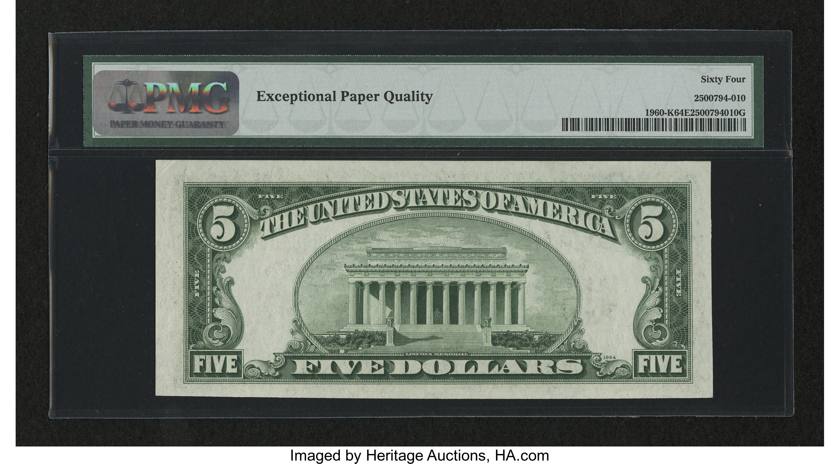 image for: Fr. 1960-K $5 1934D Federal Reserve Note. PMG Choice Uncirculated 64 EPQ....
