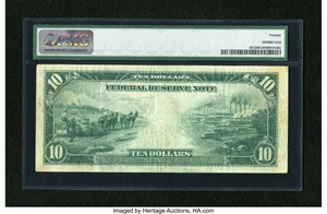image for: Fr. 937 $10 1914 Federal Reserve Note PMG Very Fine 20....