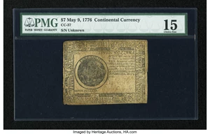 image for: Continental Currency May 9, 1776 $7 PMG Choice Fine 15....