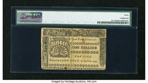 image for: New York September 2, 1775 $5 PMG Very Fine 30....