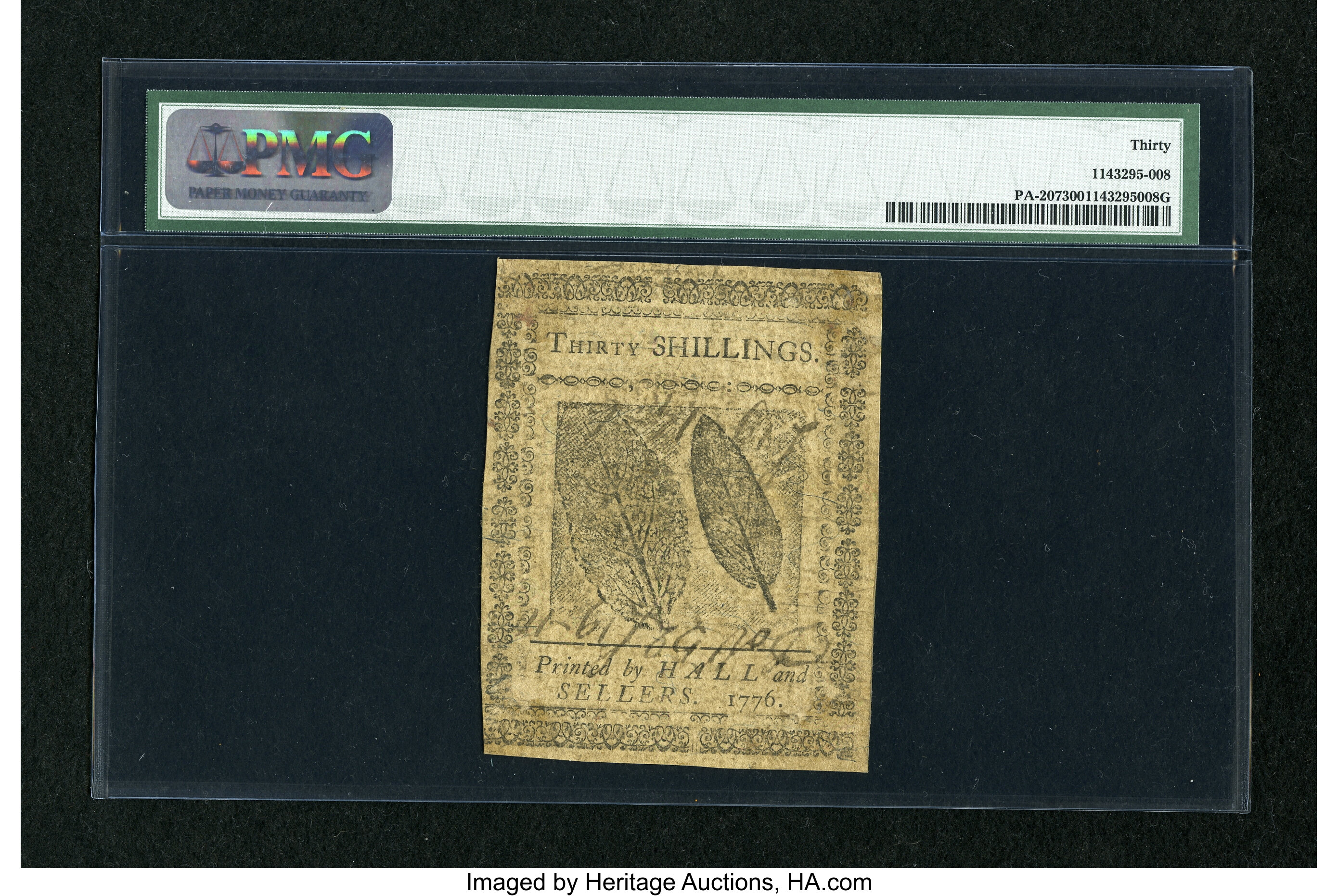 image for: Pennsylvania April 25, 1776 30s PMG Very Fine 30....