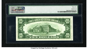 image for: Fr. 2006-D $10 1934A Federal Reserve Note. PMG Gem Uncirculated 65....