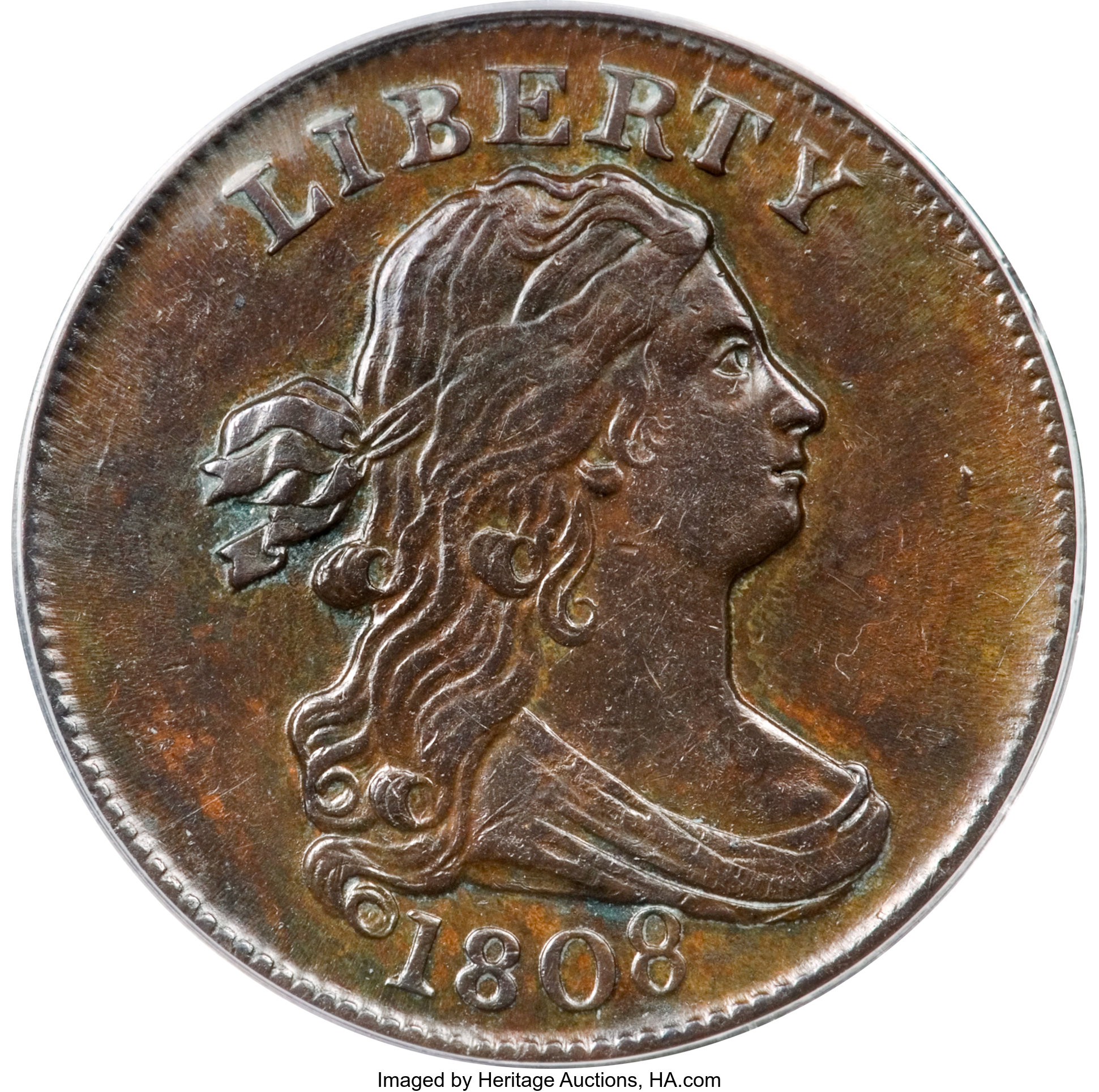 1808 1/2 C MS61 Brown PCGS. ...