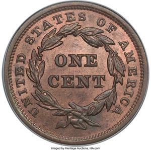 image for: 1842 1C Large Date MS65 Red and Brown PCGS. CAC....
