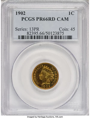 image for: 1902 1C PR66 Red Cameo PCGS....