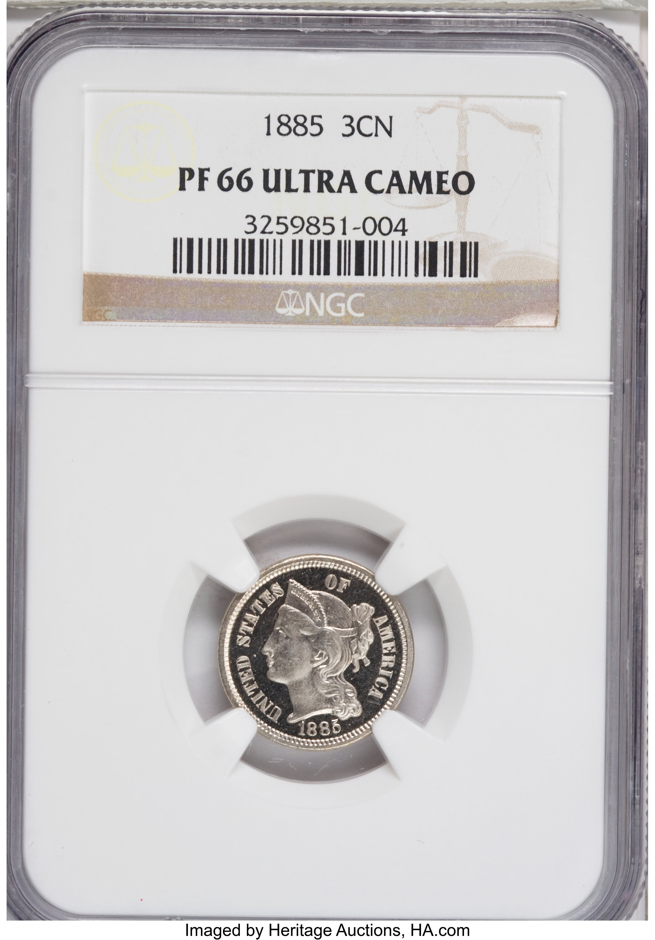 image for: 1885 3CN PR66 Ultra Cameo NGC....