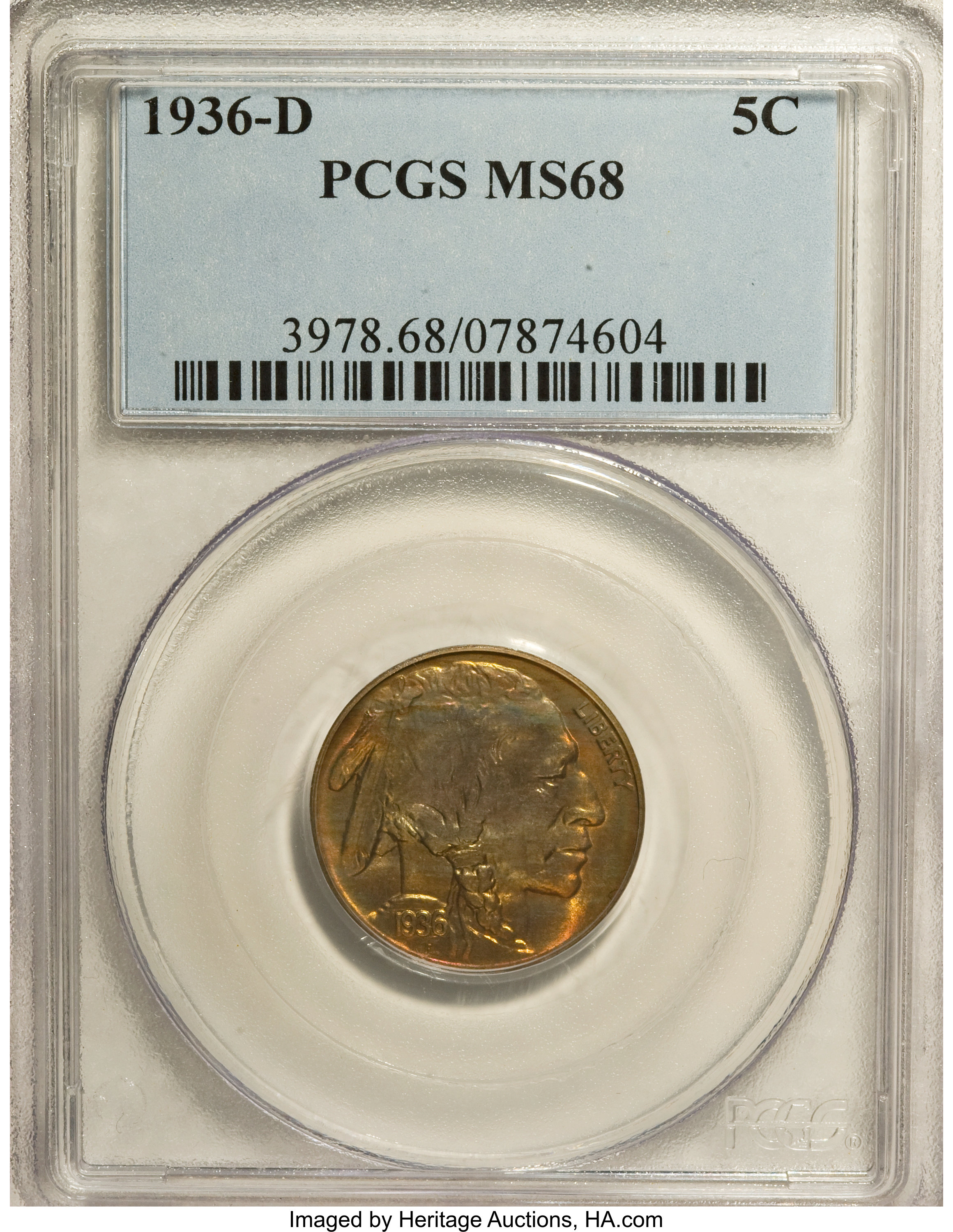 1936-D 5c MS68 thumbnail 4