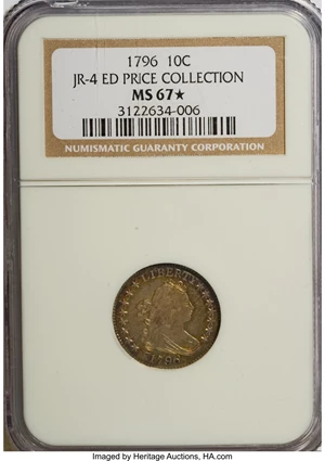 image for: 1796 10C MS67 ★ NGC....