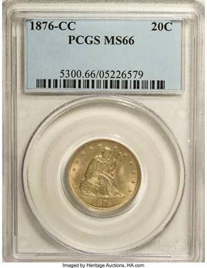 image for: 1876-CC 20C MS66 PCGS....