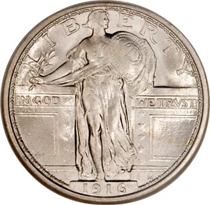 image for: 1916 25C MS67 NGC....