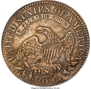 image for: 1817/4 50C --Corroded--ANACS. XF Details....