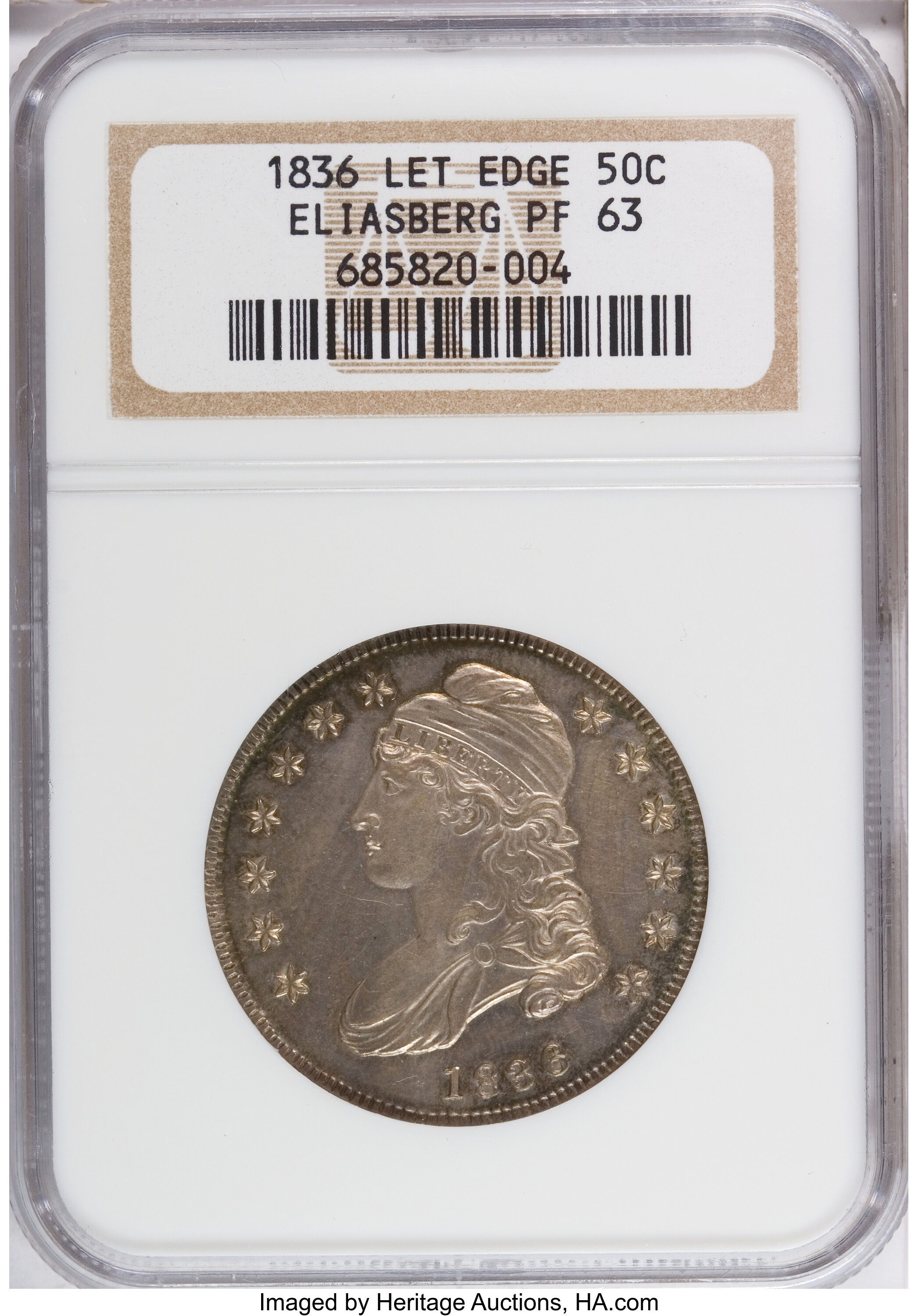 image for: 1836 50C Lettered Edge PR63 NGC....