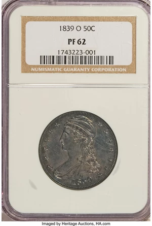 image for: 1839-O 50C PR62 NGC.
