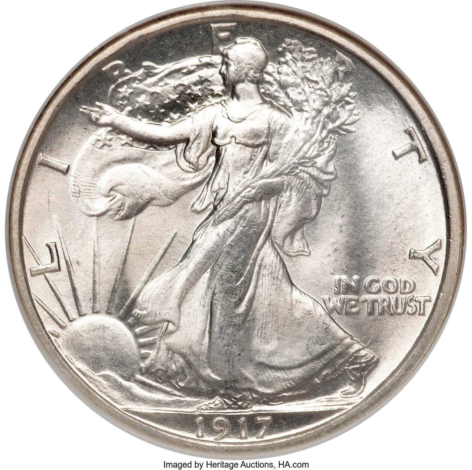 1917 S Walking Liberty Half Dollar Mintmark Reverse Coin Pricing