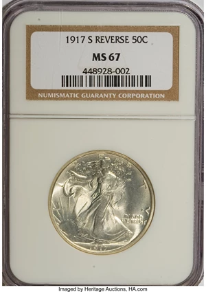 image for: 1917-S 50C Reverse MS67 NGC....