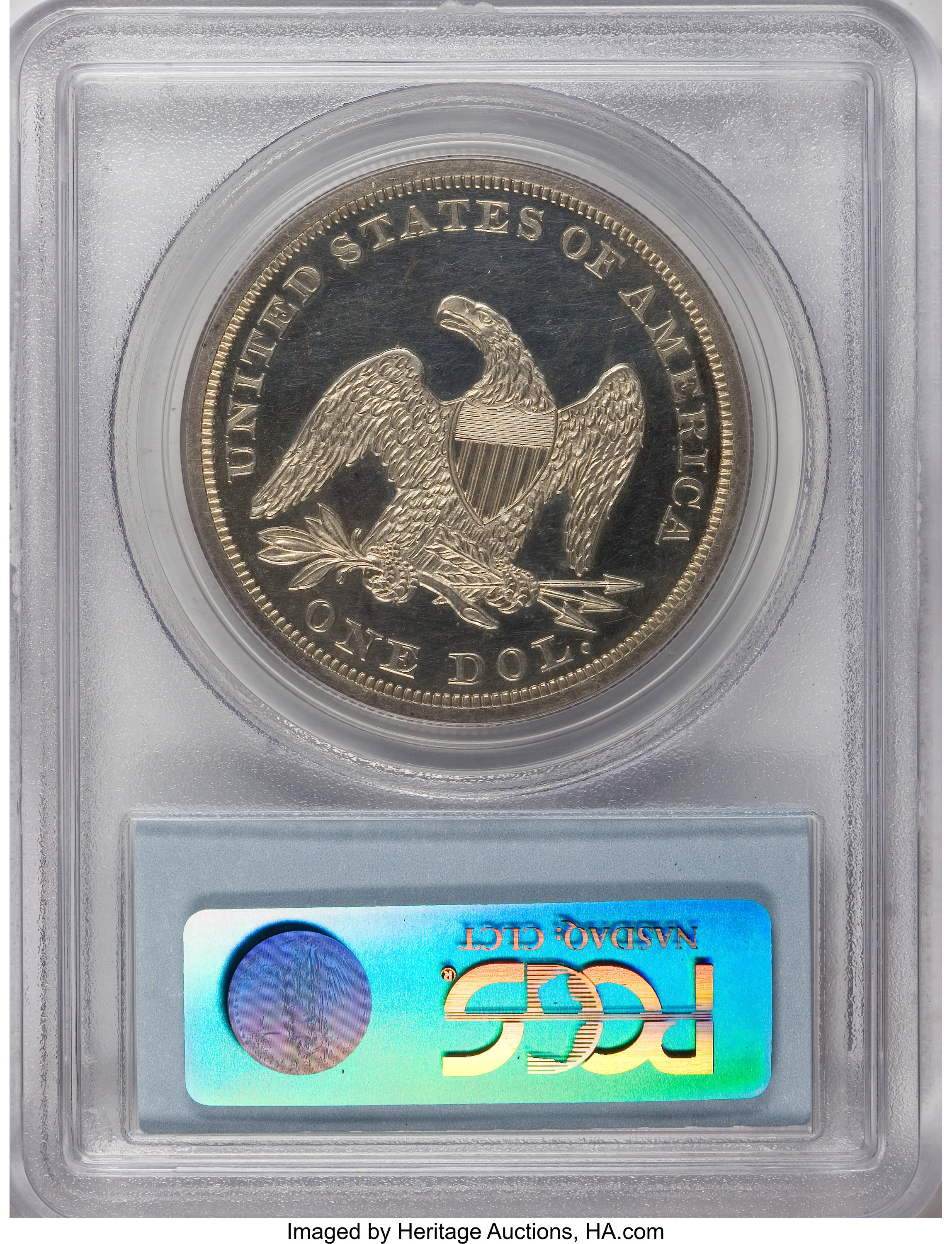 image for: 1851 $1 Restrike PR63 Cameo PCGS....