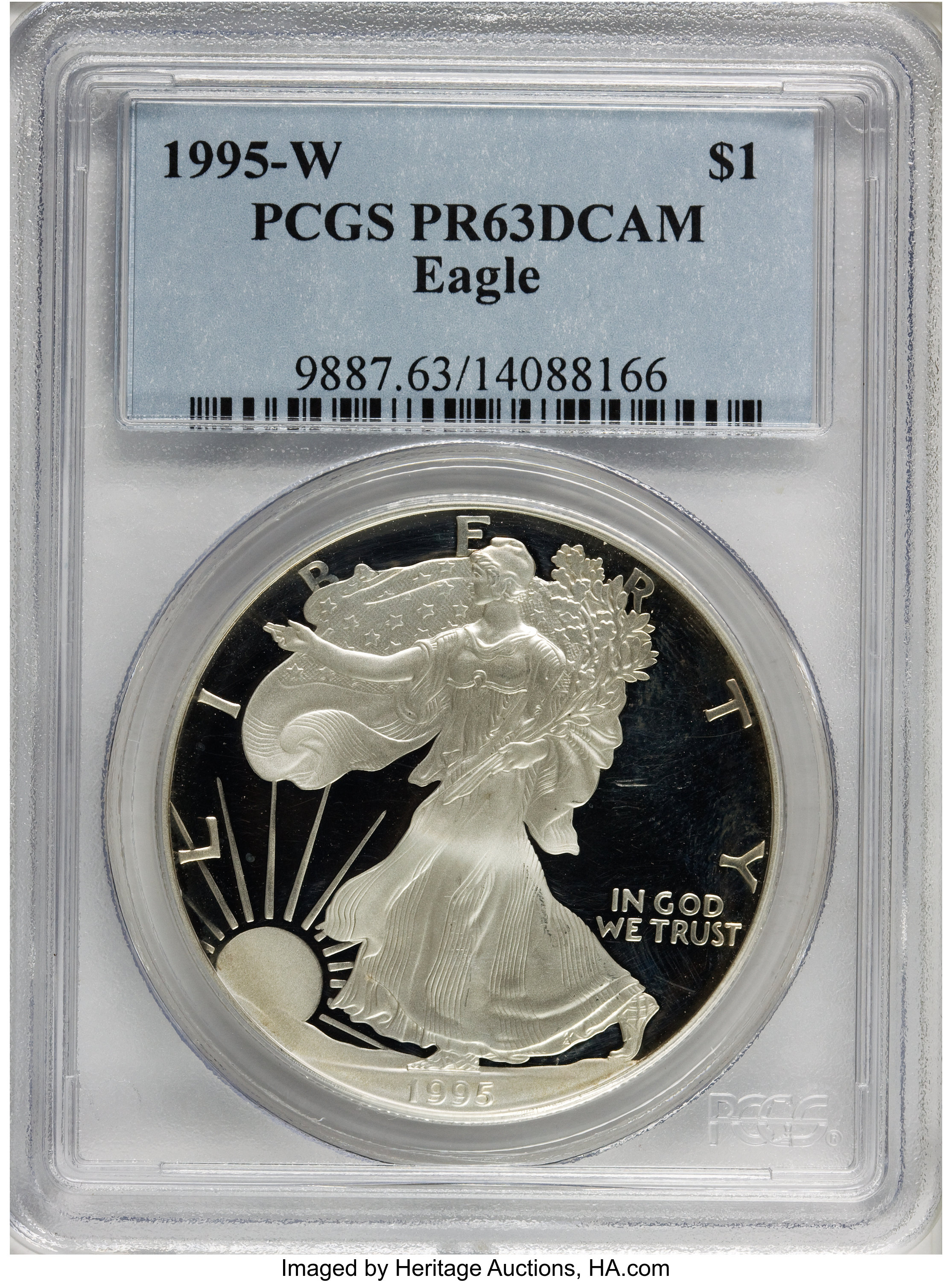 1995-W $1  Silver Eagle PR DCAM PR64 DCAM thumbnail 10