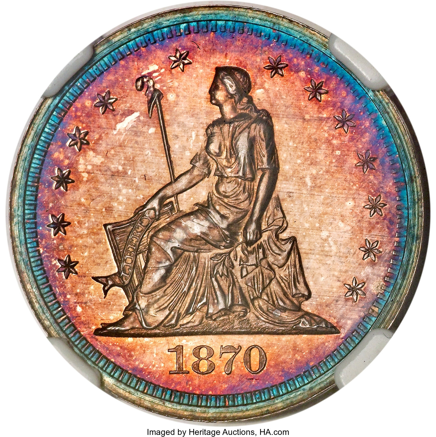 image for: 1870 25C Quarter Dollar, Judd-883, Pollock-981, Low R.7, PR64 NGC....