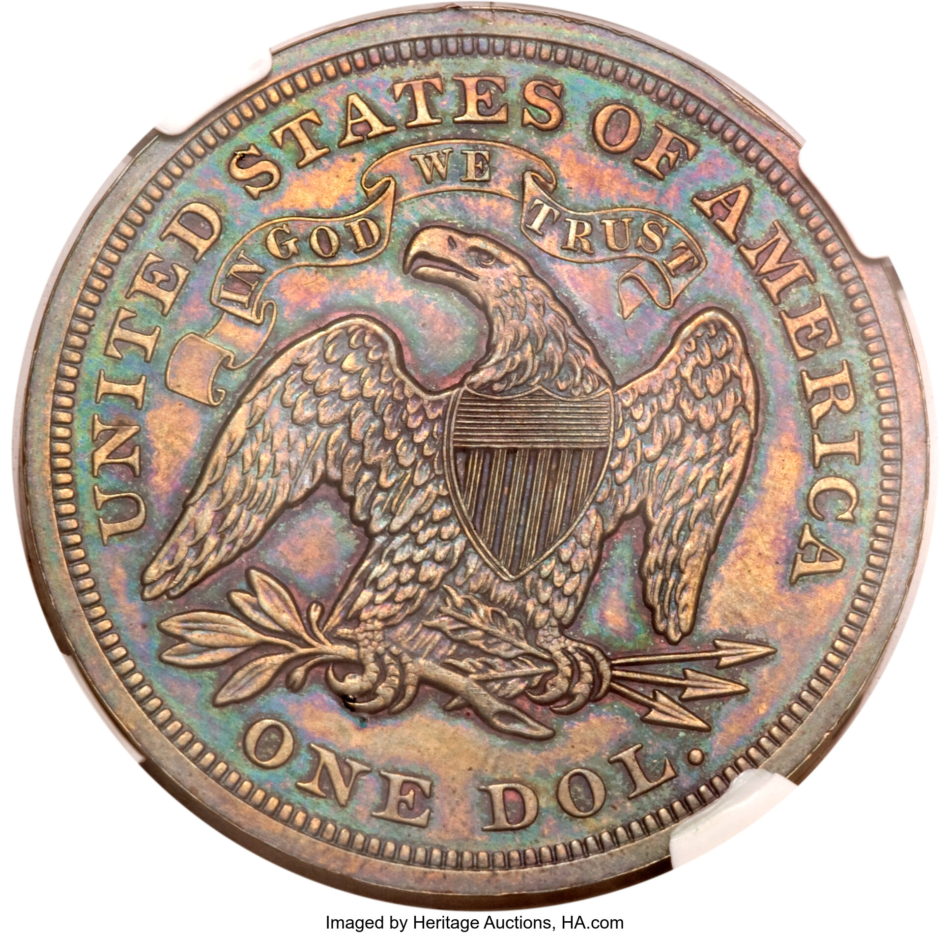 image for: 1870 $1 Dollar, Judd-1005, Pollock-1137, Low R.6, PR63 Brown NGC....