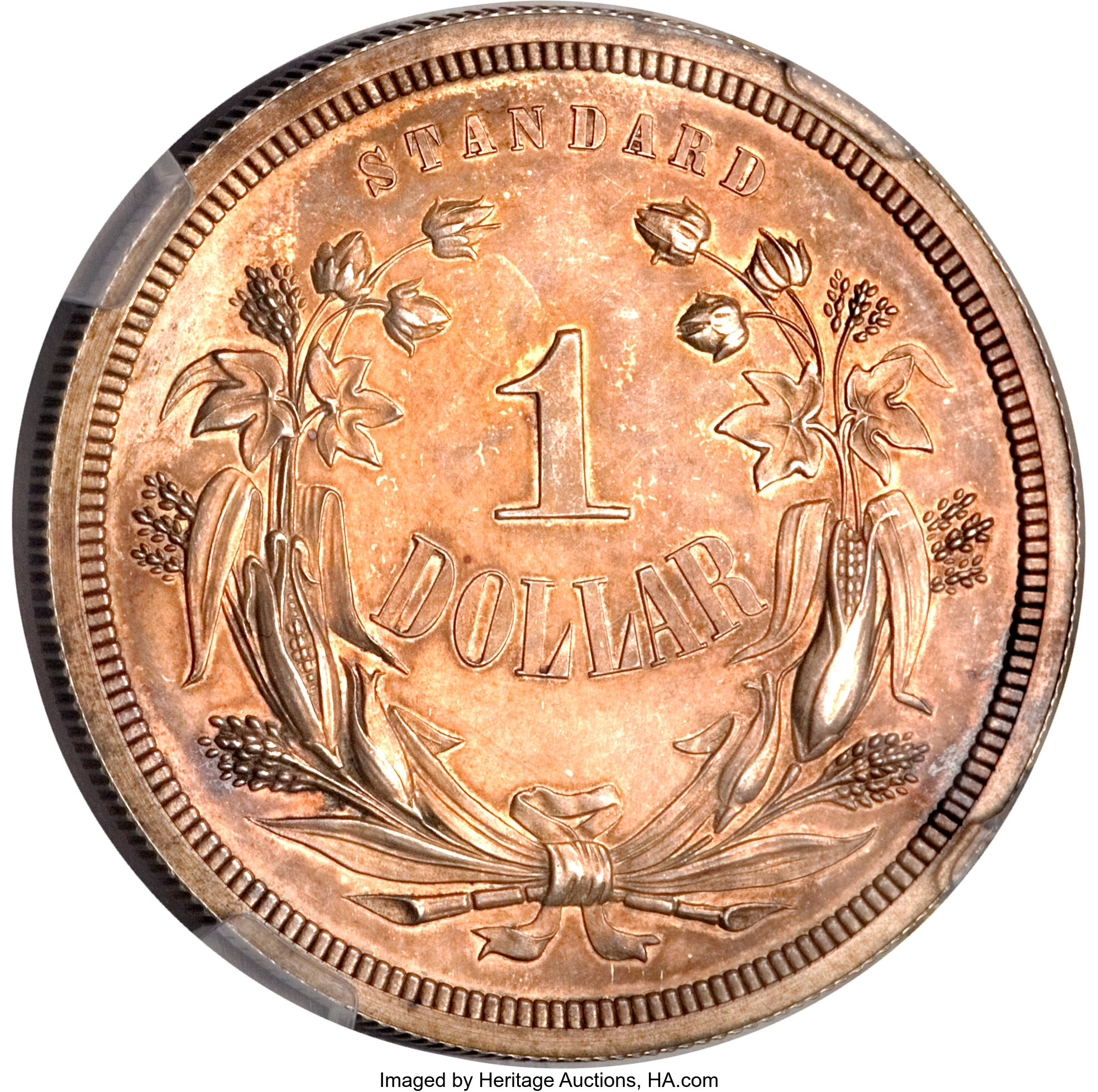 image for: 1871 $1 Standard Silver Dollar, Judd-1133, Pollock-1270, High R.6--Artificial Toning--NCS. Proof....