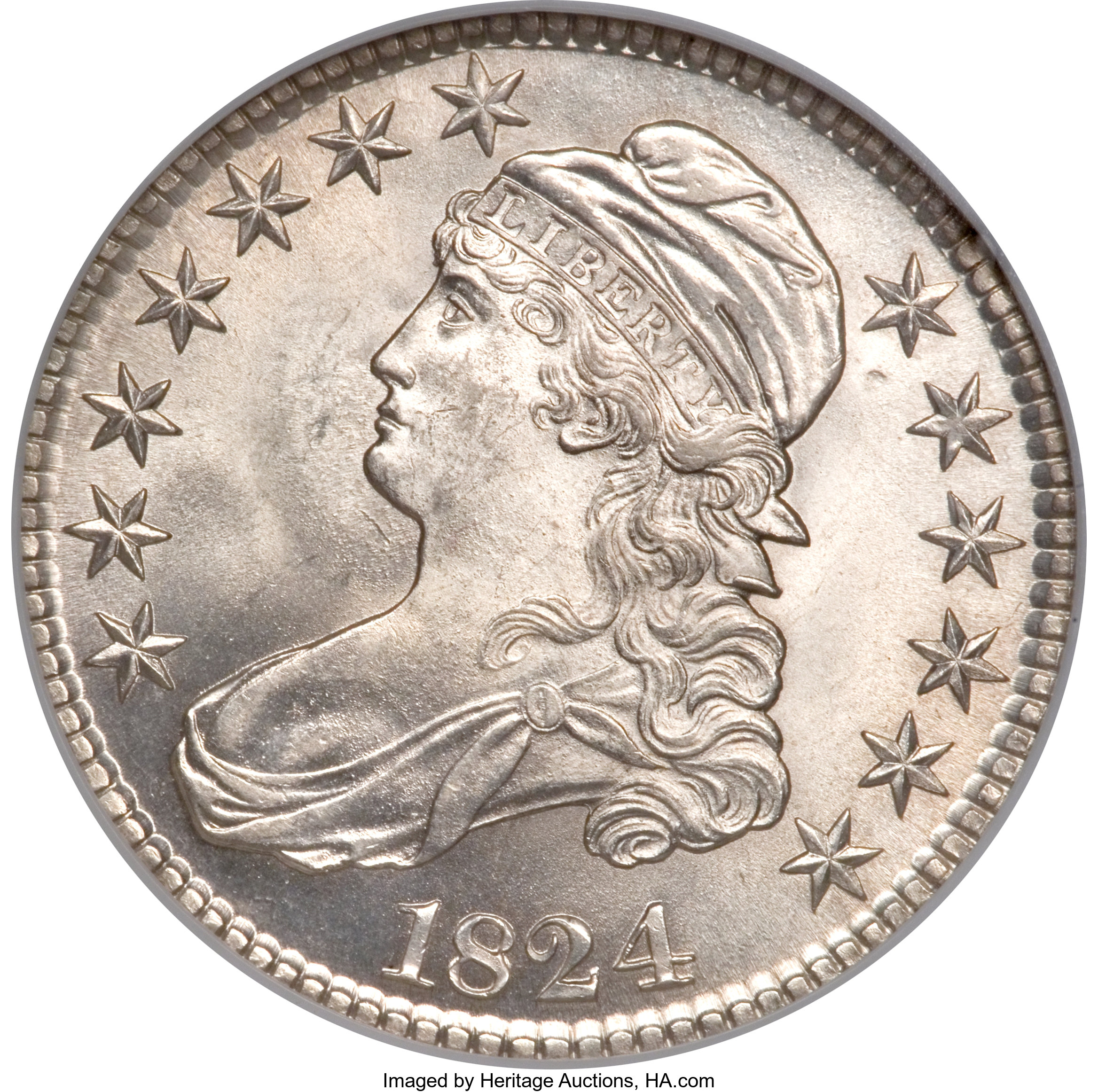 1824 50c MS - Capped Bust Half Dollars