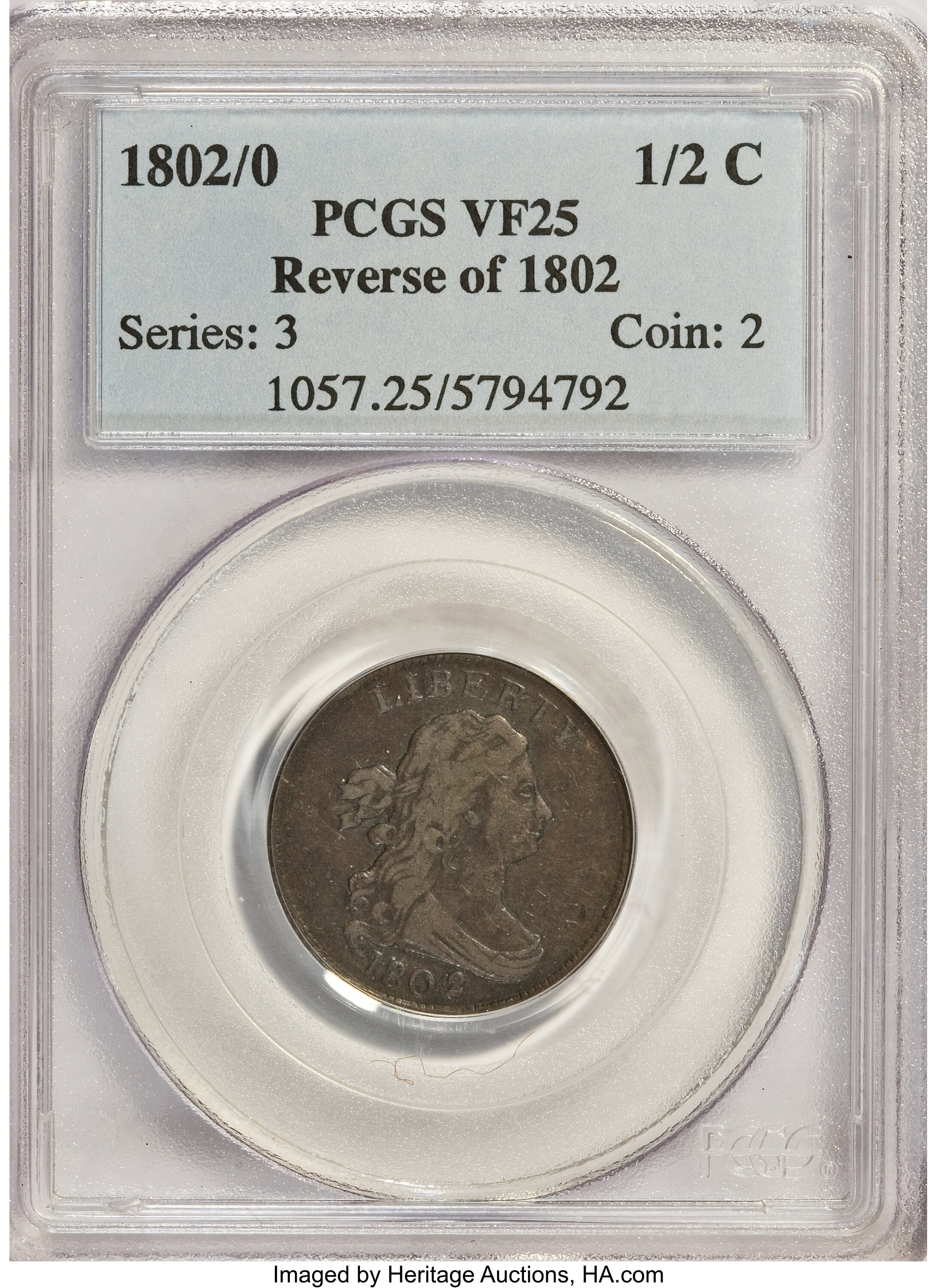 1802/0 1/2c Reverse of 1802 MS BN VF25 BN thumbnail 4