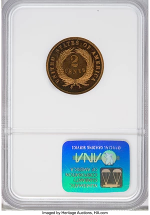 image for: 1866 2C PR66 Red NGC....