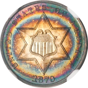 image for: 1870 3CS PR68 ★ Cameo NGC....