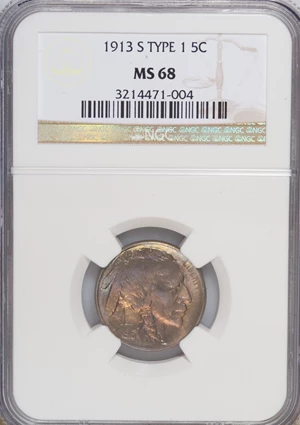 image for: 1913-S 5C Type One MS68 NGC....