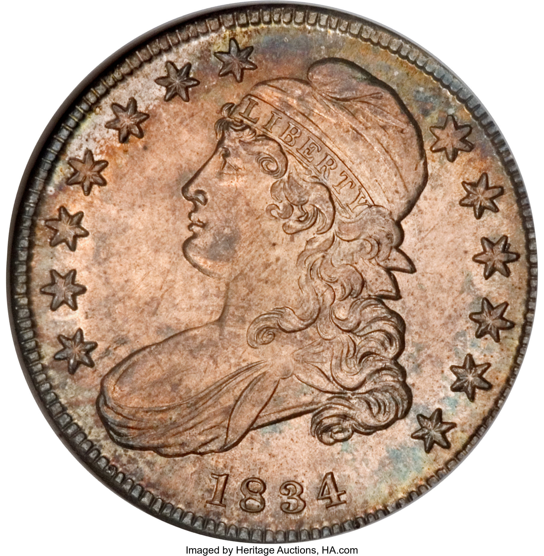 1834 Capped Bust Half Dollar Small Date, Small Letters Coin