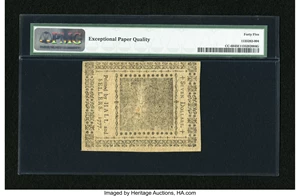 image for: Continental Currency May 20, 1777 $7 PMG Choice Extremely Fine 45 EPQ....