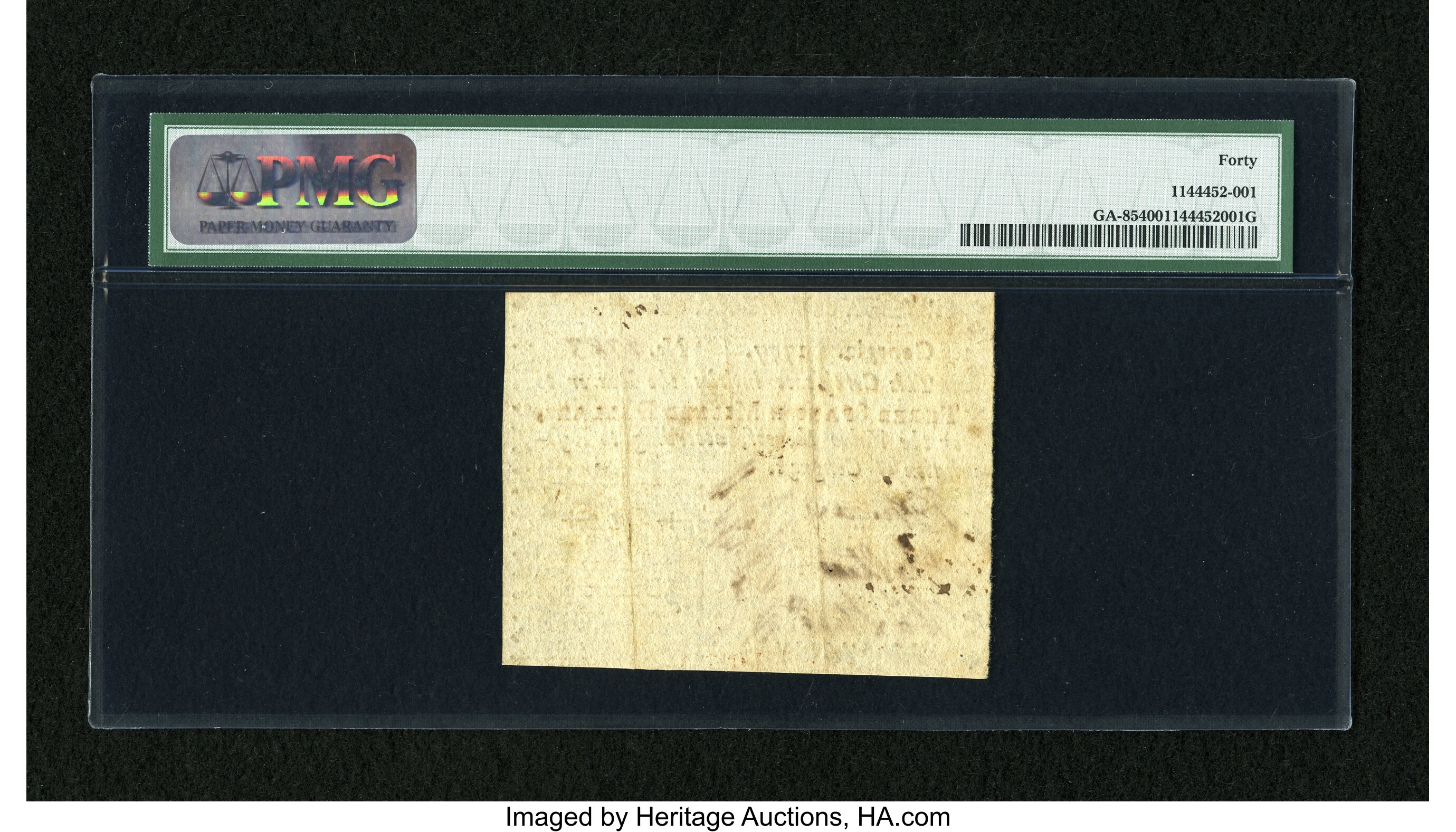 image for: Georgia 1777 $3 PMG Extremely Fine 40....