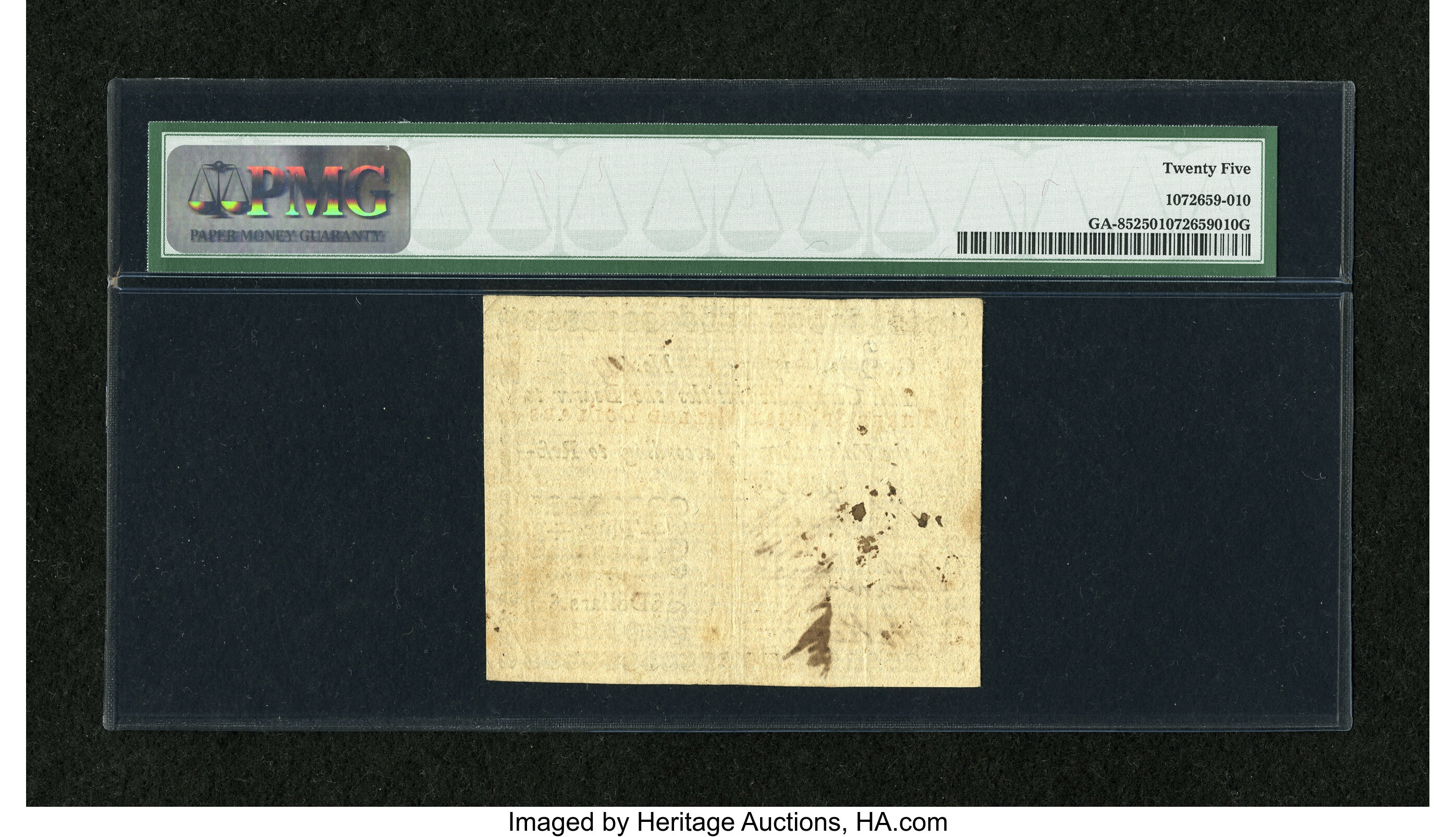 image for: Georgia 1777 $3 PMG Very Fine 25....