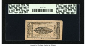 image for: New Jersey March 25, 1776 £6 PCGS Extremely Fine 45....