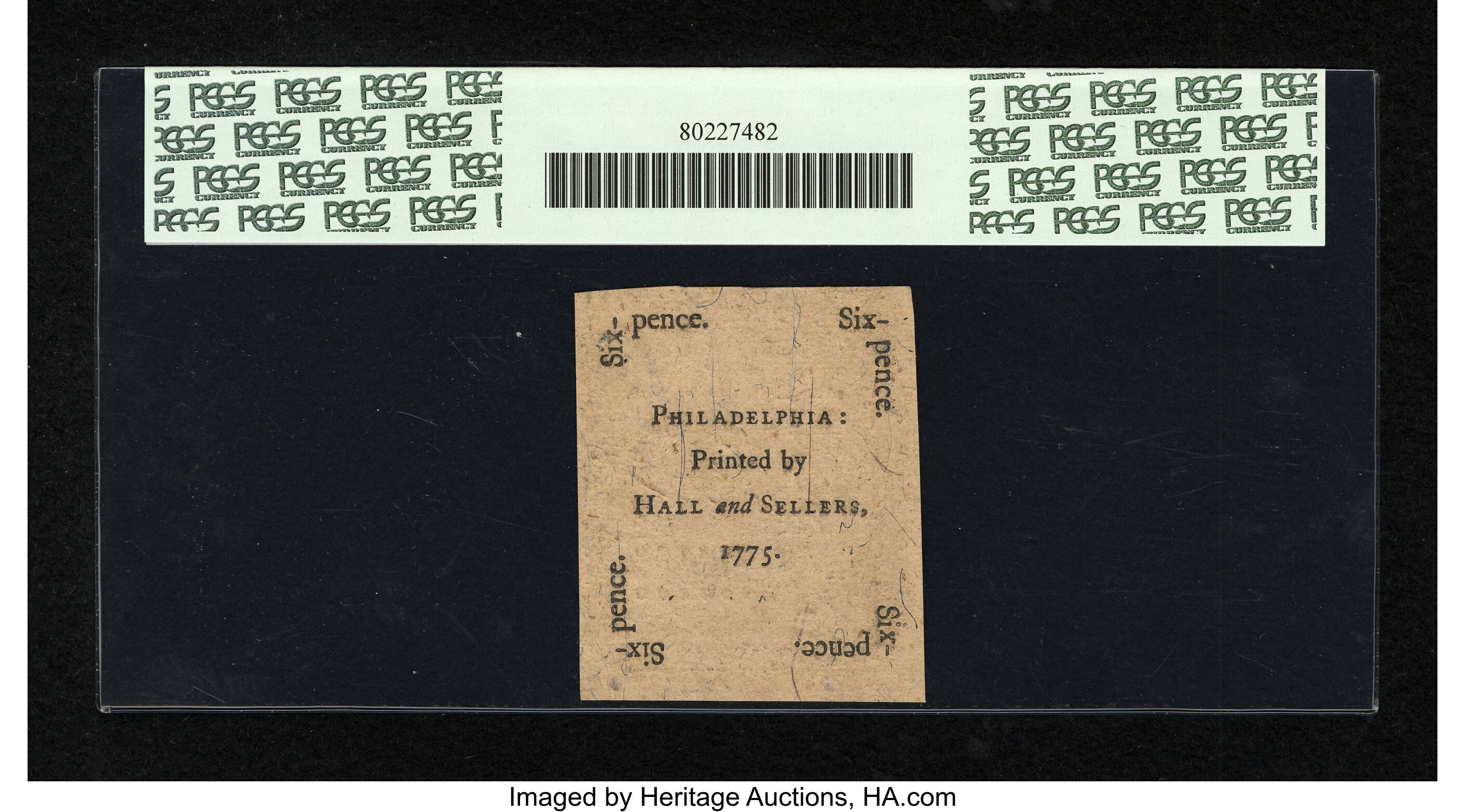 image for: Pennsylvania October 25, 1775 6d PCGS Apparent Very Choice New 64....