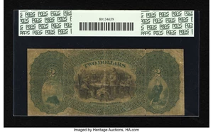 image for: Indianapolis, IN - $2 Original Fr. 389 The Merchants NB Ch. # 869...