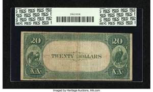 image for: Tishomingo, OK - $20 1882 Value Back Fr. 583 The First NB Ch. # (W)5809...