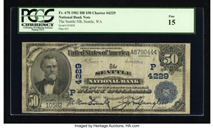 image for: Seattle, WA - $50 1902 Date Back Fr. 670 The Seattle NB Ch. # (P)4229...