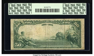 image for: Seattle, WA - $50 1902 Date Back Fr. 670 The Seattle NB Ch. # (P)4229...