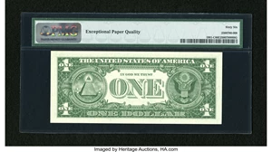 image for: Fr. 1901-C $1 1963A Federal Reserve Note. PMG Gem Uncirculated 66 EPQ....