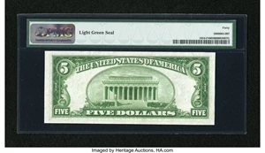 image for: Fr. 1954-F $5 1928D Federal Reserve Note. PMG Extremely Fine 40....