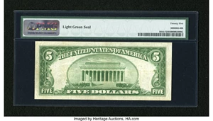image for: Fr. 1954-F $5 1928D Federal Reserve Note. PMG Very Fine 25....