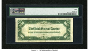 image for: Fr. 2211-I $1000 1934 Light Green Seal Federal Reserve Note. PMG Choice Fine 15....