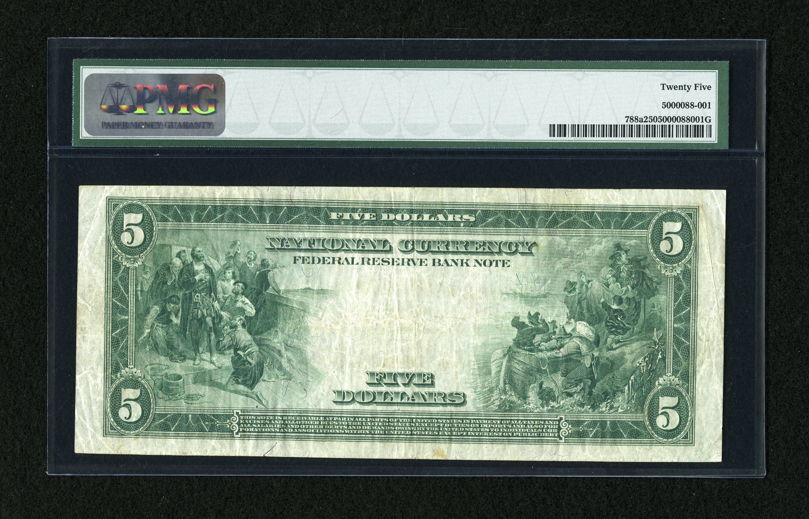 image for: Fr. 788a $5 1915 Federal Reserve Bank Note PMG Very Fine 25....