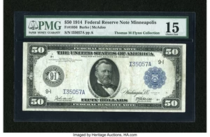 image for: Fr. 1056 $50 1914 Federal Reserve Note PMG Choice Fine 15....