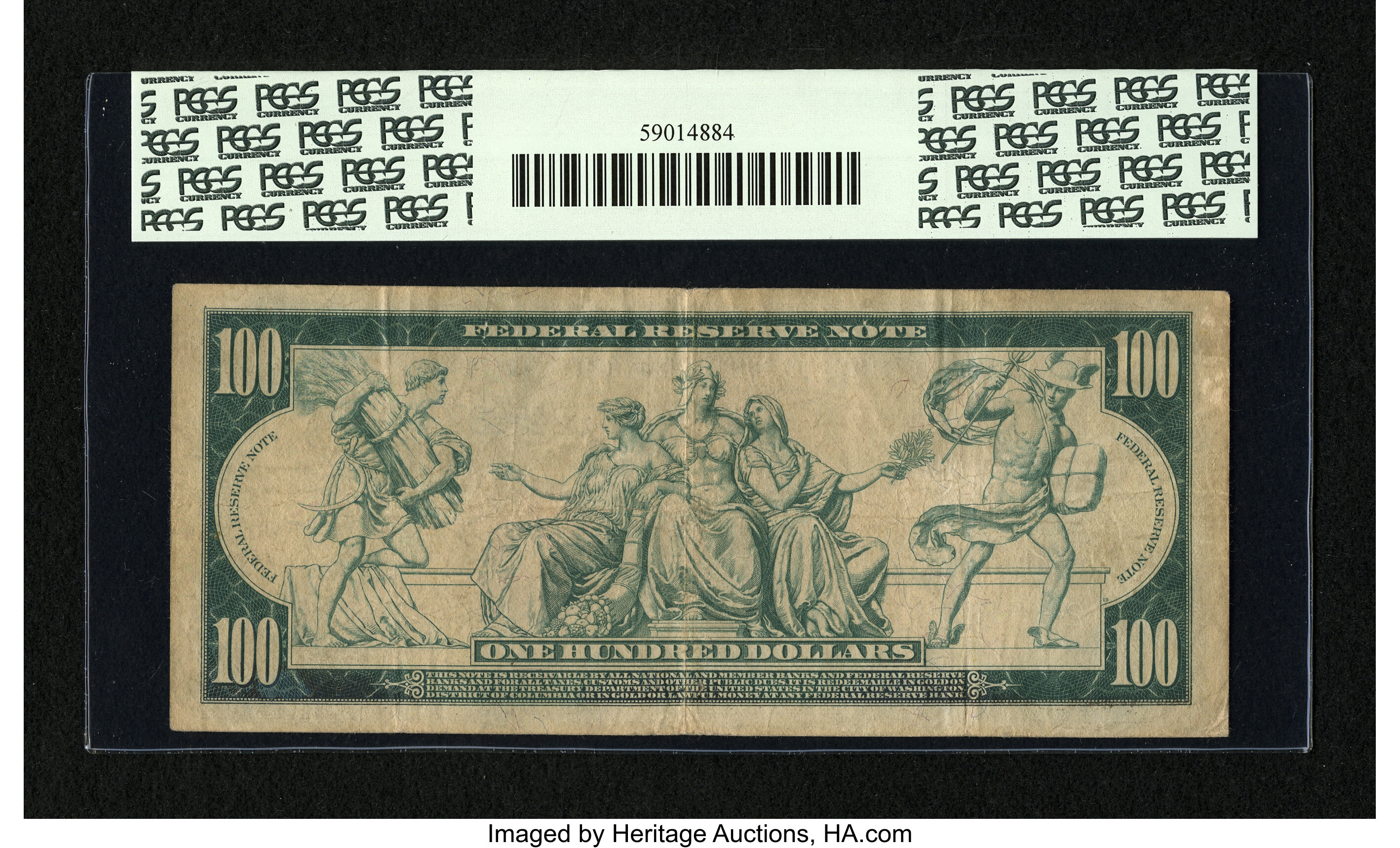 image for: Fr. 1090 $100 1914 Federal Reserve Note PCGS Very Fine 20....