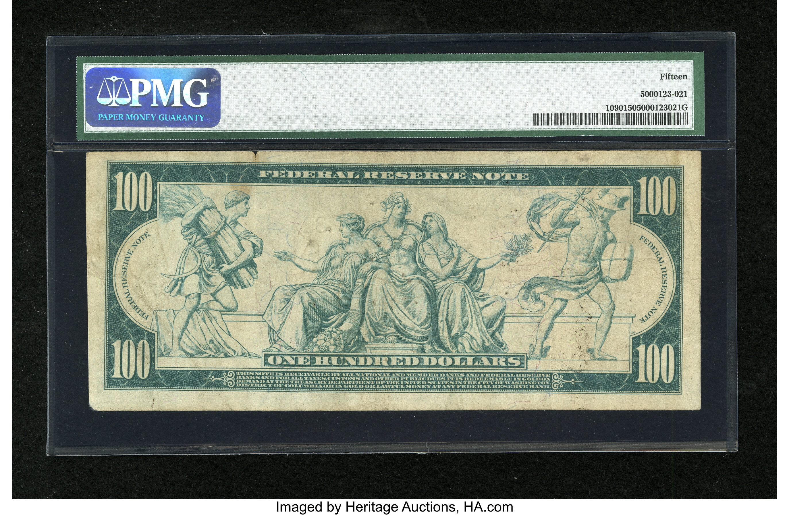 image for: Fr. 1090 $100 1914 Federal Reserve Note PMG Choice Fine 15....